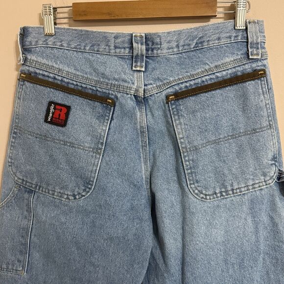 Wrangler Riggs Workwear Jeans Mens 33x30 Blue Carpenter Hammer Loop Denim - Picture 7 of 11